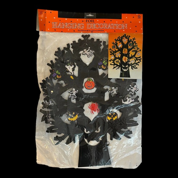 Amscan Halloween Foil Spooky Tree Hanging Decoration 23”x 17” NOS Vintage - Picture 2 of 9
